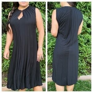 Auth Gucci Womens Scoop Neck Grecian Pleated Maxi Dress Black Size 46